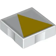 Duplo Tile 2 x 2 with Shape Yellow Isosceles Triangle Print