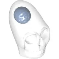 Minifig Head Special, Crystal Skull with Dark Blue Brain Pattern