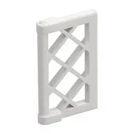 Window 1 x 2 x 3 Pane Latticed with Thick Corner Tabs