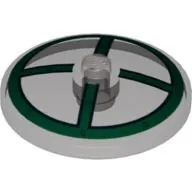 Dish 4 x 4 Inverted [Radar] with Green Cross Print