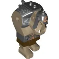 Body Giant, Fantasy Era Troll with Black Armor Pattern, Copper/Silver Decorations print