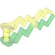 Wave / Lightning Angular, Double with Marbled Trans-Green Pattern