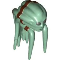 Minifig Head Special, Nautolan, Black Eyes and Mouth, Brown Tentacle Bands Print (Kit Fisto)