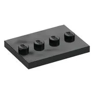 Plate Special 3 x 4 with 1 x 4 Center Studs and The Lego Movie Logo Print