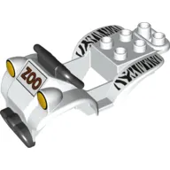 Duplo Quad Bike Top 4 x 8 x 2 - Black Handlebars and 'ZOO' and Safari Stripe Print