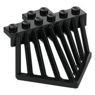 Train Cow Catcher, Plate Special 2 x 6 with Sloped Bars