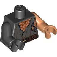 Torso, Odd Arms and Hands, Robe, Torn Print, Left Nougat Arm and Hand, Right Black Arm and Hand