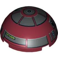 Dome Hemisphere 4 x 4 with R4-P17 Astromech Droid Print