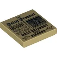 Tile 2 x 2 with Newspaper 'Daily Prophet' 'Mass Breakout from Azkaban' Print