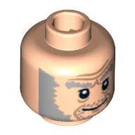 Minifig Head Ollivander, Dual Sided, Smiling / Scared Print [Blocked Open Stud]