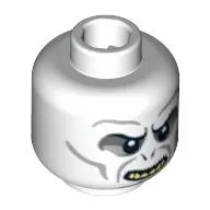 Minifig Head Voldemort, Cheek Lines, Deep Black Eyes, Nostrils, Grin Showing Teeth Print