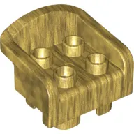 Duplo Chair with 4 Studs, Curved Back and Feet
