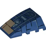 Brick Wedged, Curved 4 x 4 No Top Studs with Bricks and Hieroglyphs Print (Scarab Abdomen)