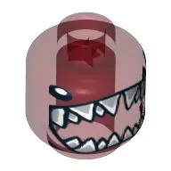 Minifig Head Hammerhead Warrior, Small Eyes and Large Open Shark Mouth Print [Blocked Open Stud]