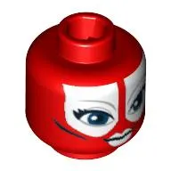 Minifig Head Shaak Ti, Large Blue Eyes, White Lips Print [Blocked Open Stud]