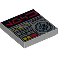 Tile 2 x 2 with Alien Characters and Key Controls Print