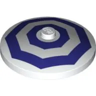 Dish 4 x 4 Inverted [Radar] with Dark Purple Octagonal Print