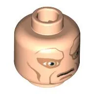 Minifig Head Saesee Tiin, Large Eyes and Cheek Lines Print [Blocked Open Stud]