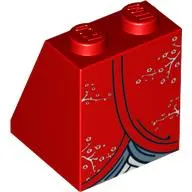 Brick Sloped 65° 2 x 2 x 2 with Bottom Tube with Kimono Print