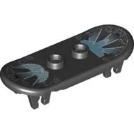 Sports Skateboard with Trolley Wheel Holders with Blue and White Print