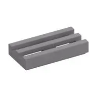 Tile Special 1 x 2 Grille with Bottom Groove