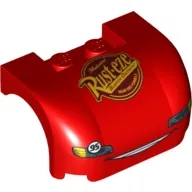 Vehicle Body, Wheel Arch / Mudguard 3 x 4 x 1 2/3 Curved with Front with Headlights, Grill and 'Rust-eze' Print [8487 / 8200]
