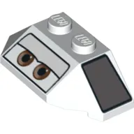 Brick Wedged, Sloped 45° 2 x 4 Triple with Eyes and Dark Bluish Gray Panels Print (Shu Todoroki)