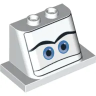 Windscreen 2 x 3 x 2 with 2 x 4 Base with Blue Eyes on White Background Print (The Queen)