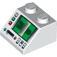 Brick Sloped 45° 2 x 2 with Control Panel and Screen with Minifig Scan Print