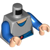 Torso Dress, Blue Undershirt, Blue Sash Belt with Red Buckle Print (Padme), Blue Arms, Light Nougat Hands