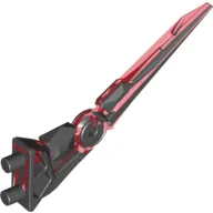 Large Figure Weapon Blade / Claw / Spike, Witch Doctor, Marbled Red Pattern