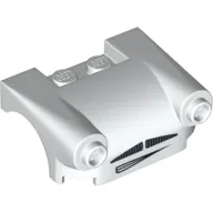Vehicle Body, Wheel Arch / Mudguard 3 x 4 with Headlights, Moustache Grille and Mouth Print