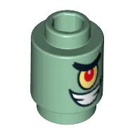 Brick Round 1 x 1 Open Stud with One Eye and Gritted Teeth Print (Plankton)