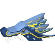 Creature Body Part, Dragon Head Upper Jaw with Dark Blue Sections and Yellow Lightning Print