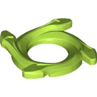 Ring 4 x 4 with 2 x 2 Hole and 4 Snake Head Ends and Gold Scales Snake Print (Ninjago Spinner Crown)