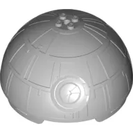 Dome Hemisphere 11 x 11 with 2 x 2 Studs on Top, Death Star Half with Superlaser