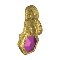 Headwear Accessory Jewel with Ornate Pin Purple Stone Print