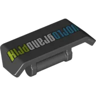 Spoiler 2 x 4 with Handle and 'WORLD GRAND PRIX' Upside-Down Print