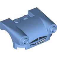 Vehicle Body, Wheel Arch / Mudguard 3 x 4 with Headlights, Moustache Grille and Curved Mouth Print