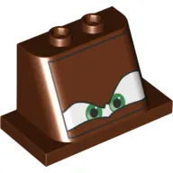 Windscreen 2 x 3 x 2 with 2 x 4 Base with Green Eyes on White Background, Angry Print (Mater)