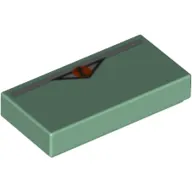 Tile 1 x 2 with Triangle and 't' Print (Petrov Trunkov)