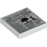 Tile 2 x 2 with Newspaper 'THE LEGO NEWS volume 3' Print