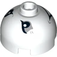 Brick Round 2 x 2 Dome Top, Hollow Stud with Angry Eyes and Grin Print (Joker Bomb)
