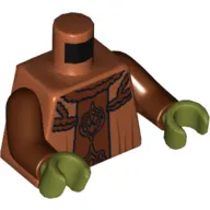Torso Neimoidian Viceroy Robe Print, Reddish Brown Arms, Olive Green Hands