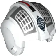 Helmet Rebel Pilot, Center Ridge with White Grid on Dark Bluish Gray Print