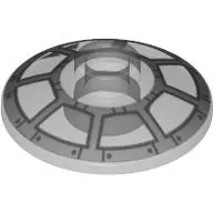 Dish 2 x 2 Inverted [Radar] with Dark Bluish Grey/Light Bluish Grey Cockpit Window Print