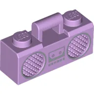 Equipment Radio / Boom Box with Handle and Silver Trim Print