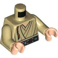 Torso Robe, Brown Belt Print and Padawan Braid Print, Tan Arms, Light Nougat Hands
