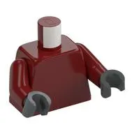 Torso, Dark Red Arms, Dark Bluish Gray Hands [Plain]