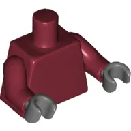 Torso, Dark Red Arms, Dark Bluish Gray Hands [Plain]